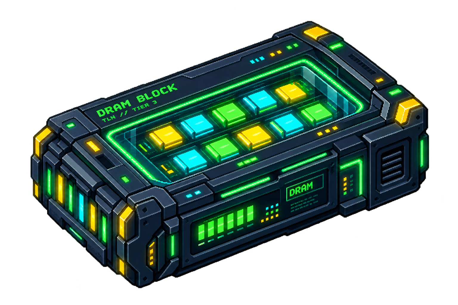 DRAM BLOCK pixel-art memory module